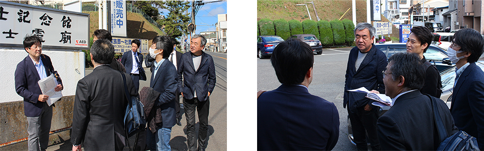 「横浜岸根公園メモリアルプロジェクト（仮称）」隈研吾氏よる現地確認が行われました。